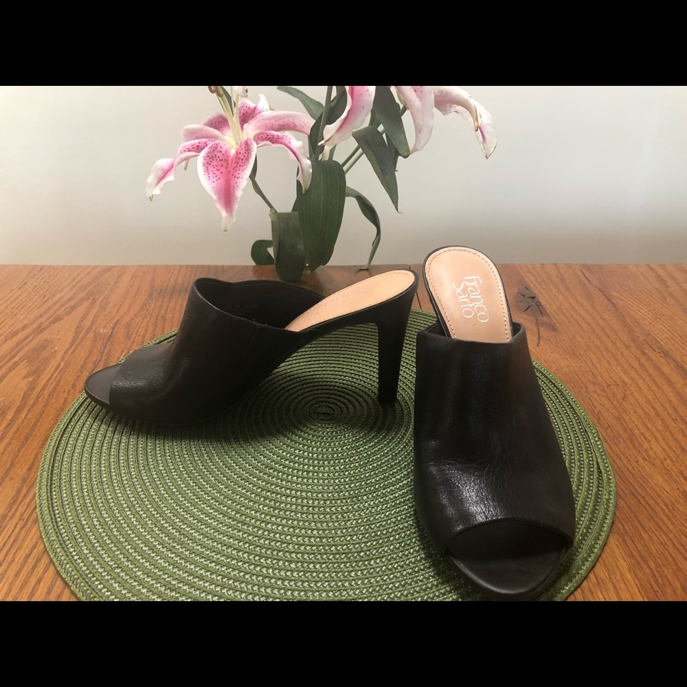 Franco Sarto Leather Mules 9.5